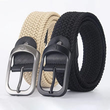 Load image into Gallery viewer, Men's Belt Casual Woven Elastic Belt Outdoor Sports Women's Belt No Need for Punching Climbing Work Belt For Men Women Fashion
