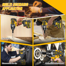 Load image into Gallery viewer, DayPlus 3 IN 1 Cordless Impact Wrench Electric Drill Impact Wrench,1500Nm Brushless Impact Gun 1/2"Driver Car Tyre Wheel,3 Speed