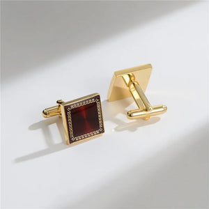 Luxury Men's Cufflinks & Tie Clip Set - Wedding Guest Gift Fashion Jewelry