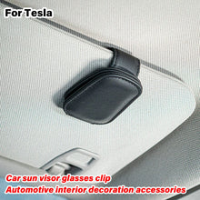 Load image into Gallery viewer, Car Sun Visor Glasses Case Sunglasses Clip Card Ticket Holder Fastener Pen Box For Tesla Model 3 Model Y Model S Model X Plaid