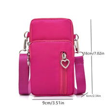 Load image into Gallery viewer, Women&#39;s Waterproof Crossbody Phone Bag: Mini Nylon Travel Purse with Multi-layer Zipper