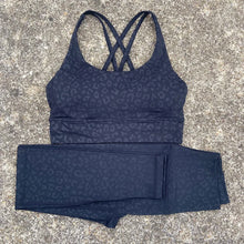 Load image into Gallery viewer, Solid Color Gym Fitness Set Tight Soft cross Fitness Bra 2pc compression High Waist Yoga Legging Suit Comprehensive Training Jog