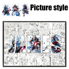 Load image into Gallery viewer, Personalised Marvel Movie Heroes Canvas Poster – Spider-Man &amp; Iron Man Wall Art