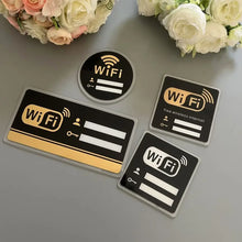 Load image into Gallery viewer, WiFi Sign Mirror Wall Sticker 3D Acrylic Rewritable Decor