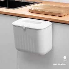 Load image into Gallery viewer, Trash Bin Without Punching Silicone Handle with Lid Two-way Opening Lid Wall-mounted PP Paper Basket Storage Tube Household Item