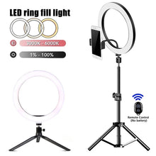 Load image into Gallery viewer, LED Selfie Ring Lighting Photographic Selfie Ring Lamp USB Remote Fill light For YouTube TikTok Video Live Phone Holder &amp; Tripod