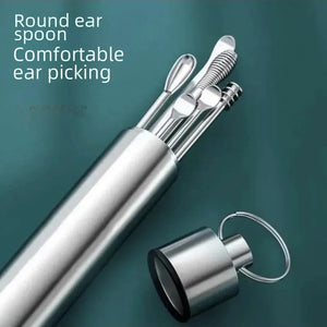 Stainless Steel Ear Cleaning Tool Set Safe Efficient Adult Ear Spoon Non-luminous