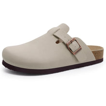 Load image into Gallery viewer, Comwarm Fashion Women's Suede Mules Slippers Men Clogs Cork Insole Sandals With Arch Support Outdoor Beach Slides Home Shoes
