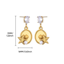 Load image into Gallery viewer, Vintage Summer Starfish Stainless Steel Stud Earrings For Women Simple Star Shell Earrings Stud Ocean Party Jewelry Gift 2025