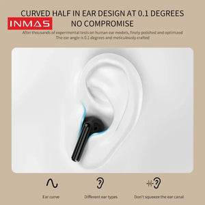 INMAS TWS AP09 Bluetooth 5.3 Earphones Noise Reduction Wireless HiFi Stereo Earbuds