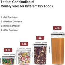Load image into Gallery viewer, Kitchen 7pcs Food Containers Set BPA Free Plastic Airtight Storage Box With 10stickers and Pen