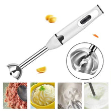 Load image into Gallery viewer, Electric Handheld Food Mixer, Multifunction Egg Beater &amp; Veggie Blender/Chopper with Stainless Steel Whisk for Kitchen Tools