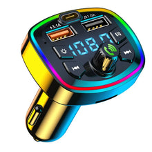 Load image into Gallery viewer, Car Bluetooth 5.0 FM Transmitter Wireless Adapter Mic Audio Receiver Auto MP3 Player 2.1A Dual USB Fast Charger Car Accessories
