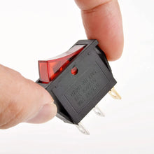 Load image into Gallery viewer, LED Illuminated Rocker Toggle Switch SPST 3 Pin 2 Position Mini Boat DIY Household