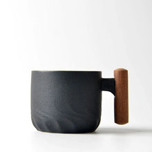 Load image into Gallery viewer, Creative Handmade Exquisite Coffee Cup Vintage Coffee Cup With Wooden Handle Mug Cups Mugs Drinkware Kitchen Dining Bar Home