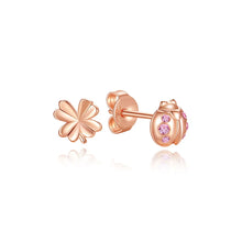 Load image into Gallery viewer, Original 925 Sterling Silver Earrings 2025 Stud Hoop Crystal Earings For Women Rose Gold Crown Heart Infinity Bee Earing Jewelry