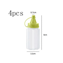 Load image into Gallery viewer, 4pcs Plastic Sauce Squeeze Bottle Mini Seasoning Box Salad Dressing Containers Outdoor Portable Barbecue Spice Jar Kitchen Tool