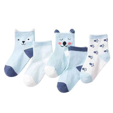 Load image into Gallery viewer, 5 Pairs Cartoon Baby Ankle Socks - Soft Toddler Kids Short Socks