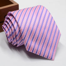 Load image into Gallery viewer, Classic Stripe Necktie Men Business Formal Wedding Tie 8cm Blue Black Pink Red Neck Ties Fashion Shirt Dress Accessories