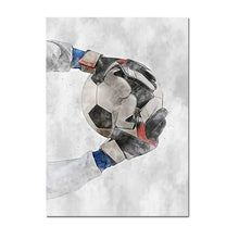 Load image into Gallery viewer, Football Basketball Poster Canvas Painting – Modern Sports Wall Art