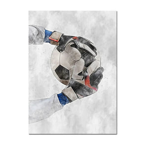 Football Basketball Poster Canvas Painting – Modern Sports Wall Art