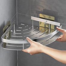 Load image into Gallery viewer, Aluminum Bathroom Shelf - No Drill Shower Rack &amp; Kitchen Organizer