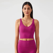 Load image into Gallery viewer, Sports Bra for Women Yoga Top Fixed Chest Pad Gym Vest Shock-proof Workout Tops Yoga Clothes U-shaped Back Fitness Crop Top