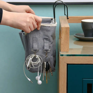 Cute Dorm Storage: Bedside Organizer, Pockets, Canvas