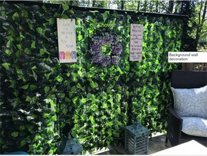 Artificial Ivy Hedge Green Leaf Fence Panels – Faux Privacy Fence Screen