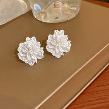 Load image into Gallery viewer, Acrylic White Camellia Flowers Stud Earrings for Women Fashion Temperament Fairycore Earring Party Wedding Jewelry Wholesale