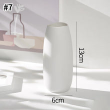 Load image into Gallery viewer, White Ceramic Vases Nordic Decorative Vasen Ornaments Home Living Room Decor Flower Arrangements Sketching Props Desktop Decor