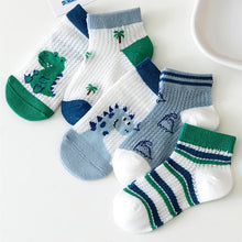 Load image into Gallery viewer, 5 Pairs Kids Summer Cotton Socks Cute Cartoon Breathable Mesh Thin Boys Girls Socks