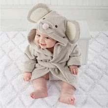 Load image into Gallery viewer, Cotton Baby Robe Bath Towel Cartoon Hoodies Infant Girls Boys Sleepwear Bath Blanket Kids Soft Bathrobe Pajamas Kids Clothing