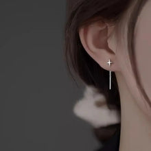 Load image into Gallery viewer, Ventfille 925 Sterling Silver Star Earring for Women Girl Simple Tassels Chain Fashion Office Jewelry Gift Dropshipping