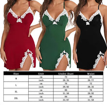 Load image into Gallery viewer, Lace Silk Nightgown - Sexy Sleeveless Night Dress for Women