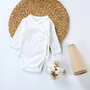 Baby Romper - 100% Cotton Long Sleeve Overall - Side Opening - Newborn Baby Clothes