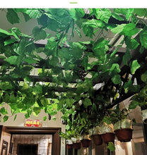 Load image into Gallery viewer, 2.1M Green Ivy Leaf Hanging Vine Artificial Garland – Silk Wall Plant Home Garden Decoration Wedding Party DIY Fake Wreath Leaves
