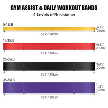 Load image into Gallery viewer, Resistance Bands Set 4 Levels Exercise Bands For Men Women Shape Body Gym Crossfit Fitness Muscle Strength Training Yoga Workout