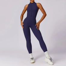 Load image into Gallery viewer, Zipper Yoga Jumpsuit Fitness Sports Overalls Gym Clothing Set Yoga Wear Pilates Workout Clothes Women Outfit Push Up Activewear