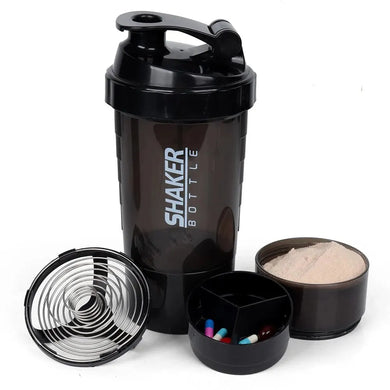 3-Layer Protein Shaker: Mixing Cup for Bodybuilding and Fitness Drinks