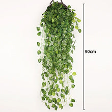 Load image into Gallery viewer, 90cm Artificial Plant Vine Home Decoration Hanging Plastic Leaf Grass Garland Outdoor Wedding Party Decorations Fake Rattan Ivy