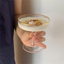 Load image into Gallery viewer, 2pcs Gold Rim Glass! Ice Cream, Yogurt, Dessert