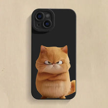Load image into Gallery viewer, Funny Cool Cat Silicone Phone Case For iPhone 16 15 14 13 12 11 17 Pro Max 15 Pro XS XR X 8 16 Plus Shockproof Matte Soft Cover
