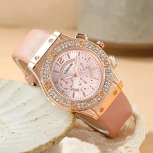 Load image into Gallery viewer, Women&#39;s Luxury Rhinestone Watch Set - Elegant Fashion Quartz Wristwatch