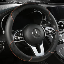 Load image into Gallery viewer, All Seasons Leather Diamond Steering Wheel Cover Universal Fit for 14 .5-15 Inch Durable Leather Cover Anti-Slip Veins Design
