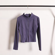 Yoga Jacket Coat Flexible Active Wear Women Zip Up Gym Sports Fitness Casual Jackets with Thumb Holes