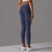 Load image into Gallery viewer, Women Fitness Leggings Workout Gym Running Scrunch Leggings Sexy Back V High Waist Trousers Jogging Active Wear Tight Pants