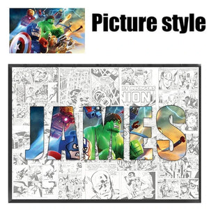 Personalised Marvel Movie Heroes Canvas Poster – Spider-Man & Iron Man Wall Art