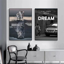 Load image into Gallery viewer, Inspirational Lion Quote Canvas Wall Art Poster Home Office Decor