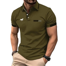 Load image into Gallery viewer, Men Summer Short Sleeve Fashion Slim Fit Polo Shirt 100% Polyester Quick Drying Business Casual Polo Shirt Tops 3D Digital Print